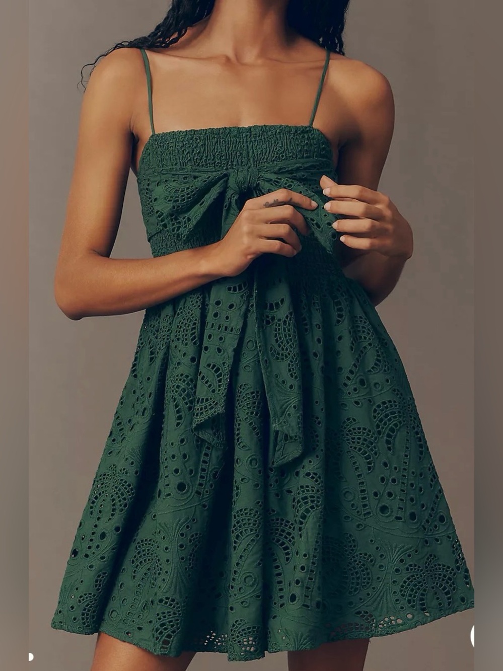 Anthropologie Farm Rio Sleeveless Bow Mini